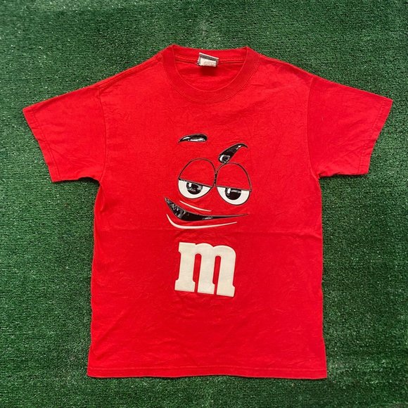 M&M'S | Shirts | Vintage Y2k Essential Red Mms Chocolate Candy Tshirt ...